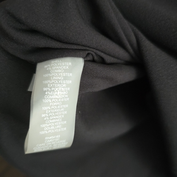 Karl Lagerfeld Paris Embroidered Floral Neckline Black Dress - Picture 10 of 10